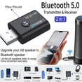 thumbnail image 2 of Alician Émetteur Audio Bluetooth USB 2-en-1 Récepteur Intelligent Prêt à l'Emploi pour Téléviseur PC Écouteurs, 2 of 8