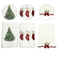 thumbnail image 4 of 3 toallas navideñas de algodón puro para manos y lavabos., 4 of 9