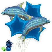 Iridescent Blue Dolphin Balloon Bouquet Kit