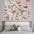 thumbnail image 3 of GZHJMY Tapestry Wall Hanging Cute Cartoon Dachshund Dog Animal Eiffel Tower Tapestry Decorative Wall&nbsp;Blanket&nbsp;Bedding Tapestry for Bedroom Living Room Dorm 80"x60" Gift Decor, 3 of 7