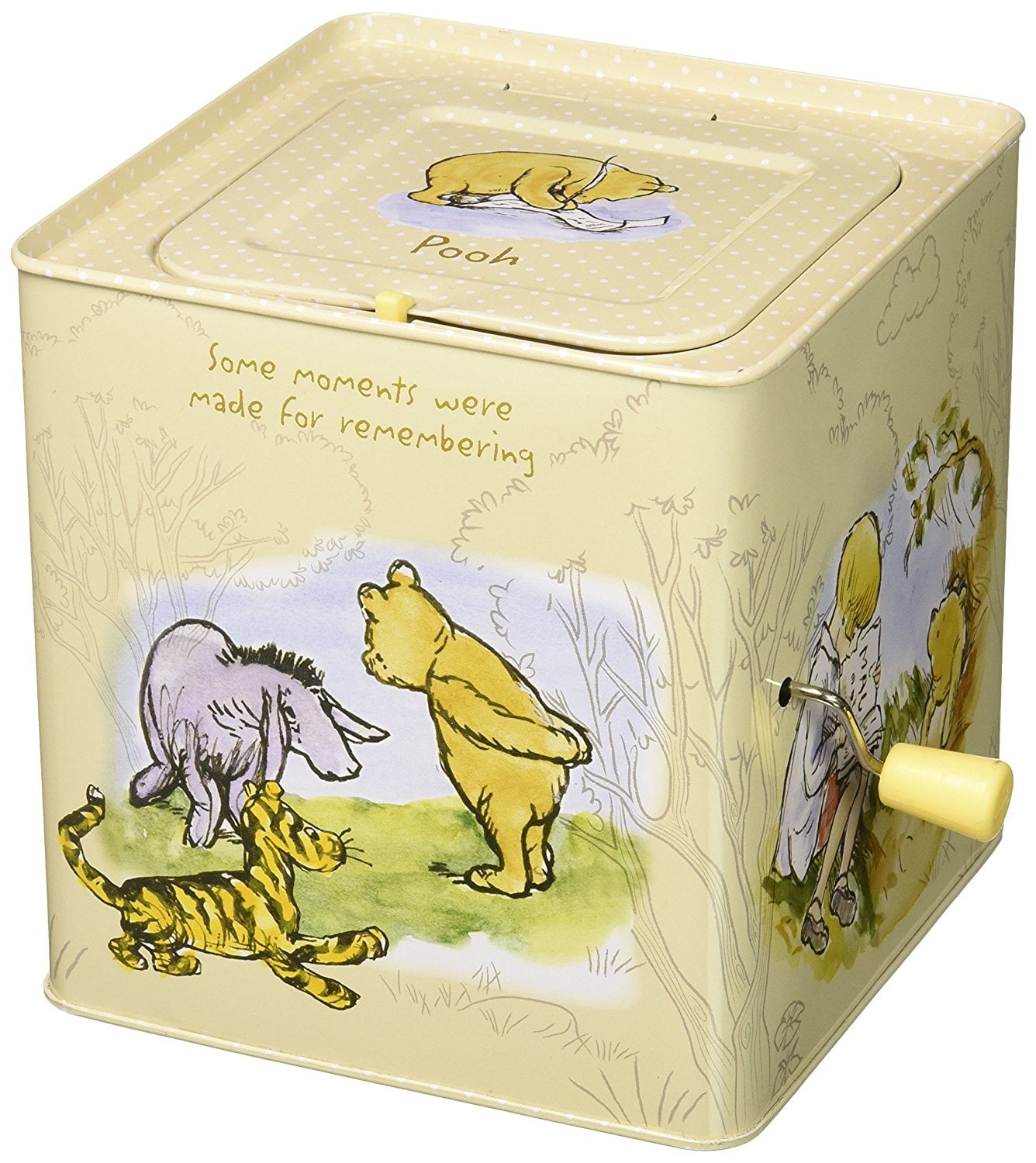 Disney Ornament Classic Pooh Collection 2879a Mint Condition Piglet\u2019s Jack-in-the-Box Hallmark