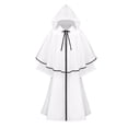 thumbnail image 2 of FNFYFH Renaissance Costumes Cloak with Hood Arm Holes Adults Medieval Hooded Cape for Halloween Cosplay, 2 of 8