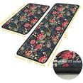 thumbnail image 3 of Colorful Floral Rug for Kitchen Mats for Floor 2 Piece, Anti Fatigue Floor Mat for Kitchen, Kitchen Floor Mats for in Front of Sink and Boho Kitchen Matt for Standing for Kitchen Decor 17"X30"+17"X47", 3 of 6