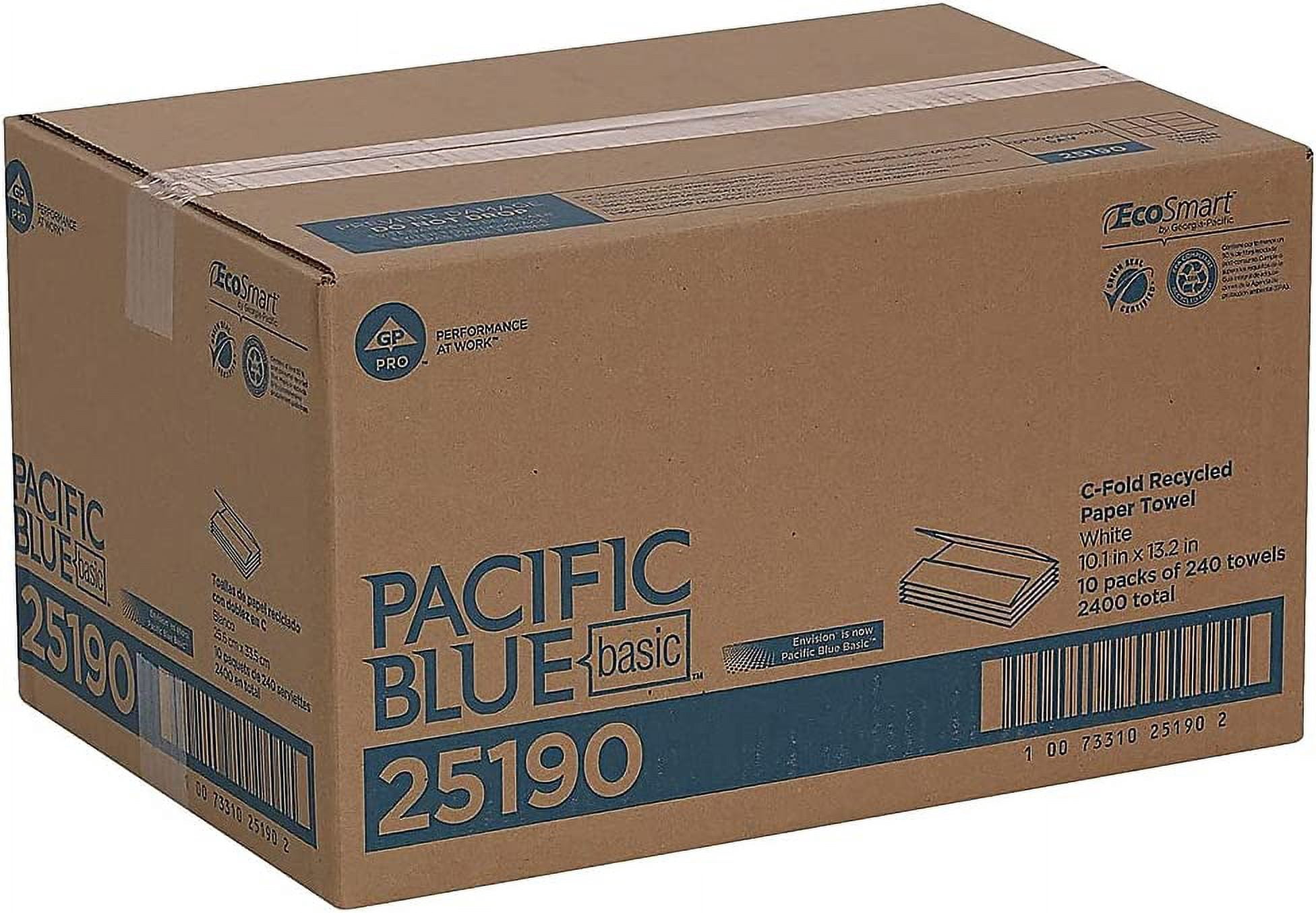 Georgia Pacific  C-Fold Paper Towels, 10.25 x 13.25, White, 240-Pack, 10-Carton
