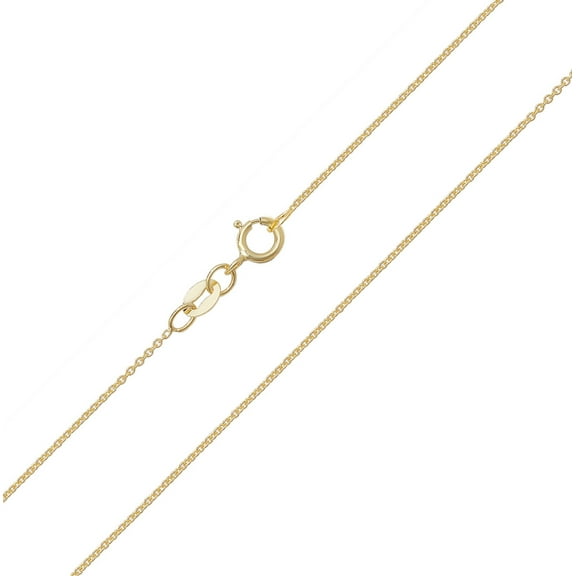 Beautiful 18k Gold Women Cable Chain - 20 inch
