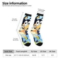 thumbnail image 2 of Masiiu Bluey Pattern Adult Crew Socks, Breathable Color-Block Mid-Calf Socks, Comfortable for Daily Wear and Sports, 2 of 6