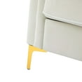 thumbnail image 6 of Accent Chair, Modern Upholstered Armchair Club Chair with Metal Legs and Thicken Armrest, Tufted Couch Single Sofa Chair with Soft Seat Cushion for Living Room, Bedroom, Ivory, 6 of 7
