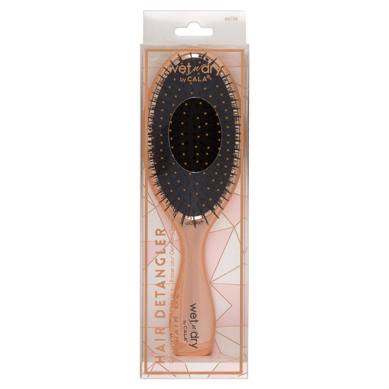 Cala WetNDry Hair Brush Detangler Rose Gold