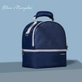 thumbnail image 3 of Sunveno Insulated Lunch Box Double Deck Cooler Bag, Navy, 3 of 3
