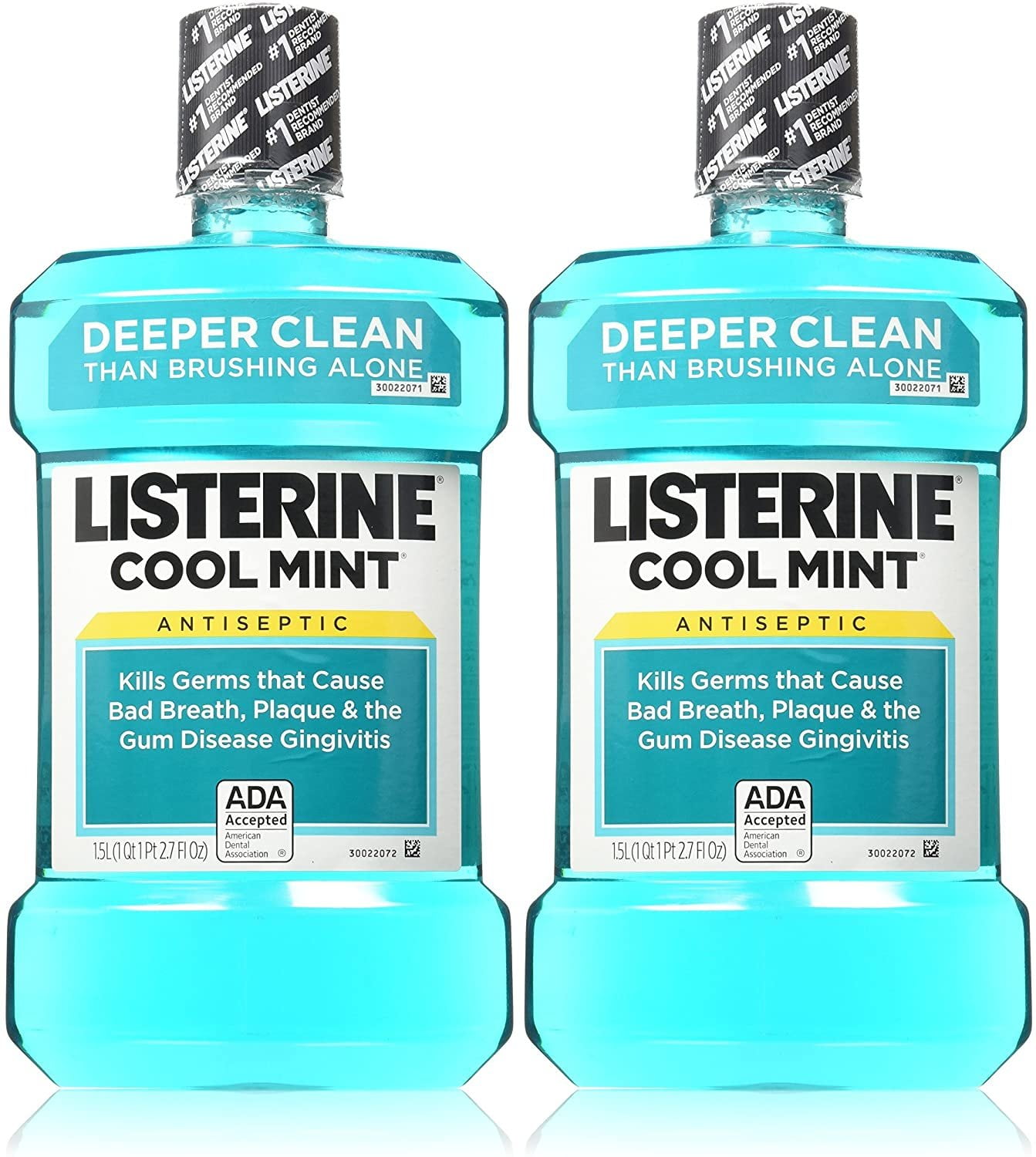 Listerine Antiseptic Cool Mint Mouthwash, 1.5 L, 50.72 oz (Pack of 2