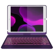 typecase Keyboard Case for 9.7 inch iPad 6th & 5th Gen, Air 2 & Air 1, Thin & Light, 360 Rotatable, Wireless/BT, Backlit 10 Color, 9.7 inch Keyboard Case (Voilet)