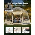 thumbnail image 3 of Zaverox 15 x 13.8 ft Pop Up Bubble Tent, Waterproof & UV-Resistant, Outdoor Clear Dome Igloo with Windows, 540° Panoramic View for 12-15 Person Camping, 3 of 6
