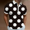 thumbnail image 2 of Jgppe Mens Slim Golf T Shirt Short Sleeve Summer Zipper Collared Casual Tops Color Block Pullover Shirts, 2 of 5