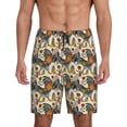thumbnail image 3 of Lsque Multi-Colored Roosters Mens Sleep Pajama Shorts,Short Pajama Pants, Cotton Ultra-Soft Knit-3X-Large, 3 of 9
