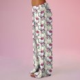 thumbnail image 4 of Hello Kitty Pj Pants Women Flannel Pajamas Women Anime Hello Cat Flannel Sleep Pants Cartoon Pajamas Pants for Women Print Flannel Pajamas Pants Cute Fuzzy Pajamas Pants, 4 of 5
