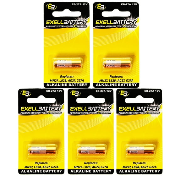 5x Exell EB-27A  Alkaline 12V Battery Compatible with L828 MN27 R27A