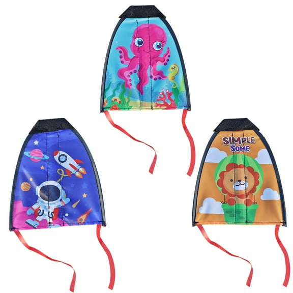 HLONK 3 Pcs Mini Slingshot Kites - Thumb Ejection Kite Beach Toys Gift for 4-18 Easy to Fly Waterproof Stringless Beach Kite l Funny Outdoor Kid Toys(Random)