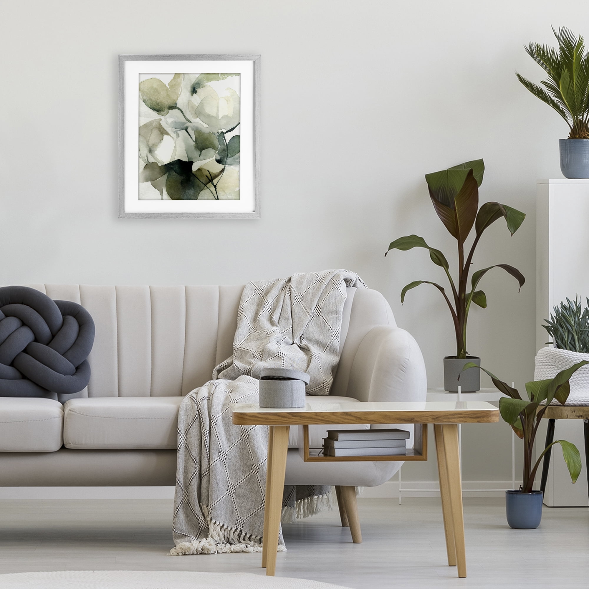 Stupell Industries Flowing Floral Branches Gray Framed Print Under Glass, design by Svetlana Aleynikova
