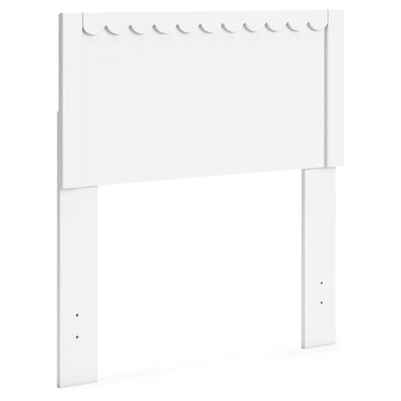 Signature Design by Ashley Hallityn Twin Panel Headboard in Matte White Finish