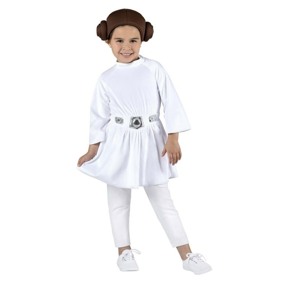 Vestido de tela para niños pequeños de 3 a 4 pulgadas de la princesa Leia de Star Wars