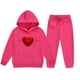 thumbnail image 4 of TaTaai Valentine's Day Kids Hoodie and Pants Set, Heart Print Two Piece Outfit, Cute Couple Matching Wear Gift, 4 of 4