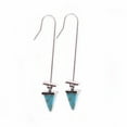 thumbnail image 2 of WREESH Fashion Stone Pattern Turquoise Inlaid Female Earrings, 2 of 7