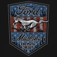 thumbnail image 3 of Ford Mustang Boss 302 Muscle Shirt American Muscle Car Fan Performance Racing Road Runner V8 1969 2012 Men's, 3 of 7