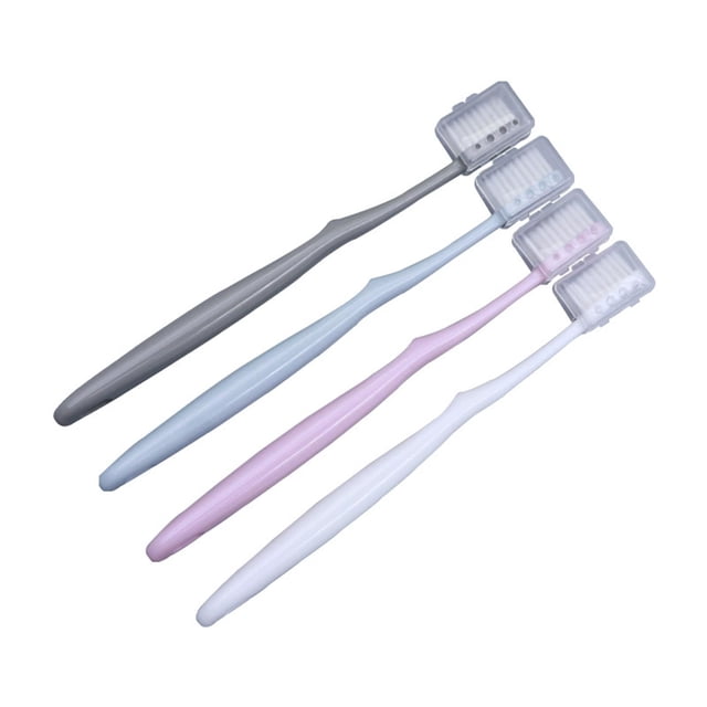 LEHOZIHEQ Toothbrushes, Extra Soft Toothbrush for Sensitive Teeth, Manual Travel Toothbrush, for Sensitive Teeth and Gums 4 Count