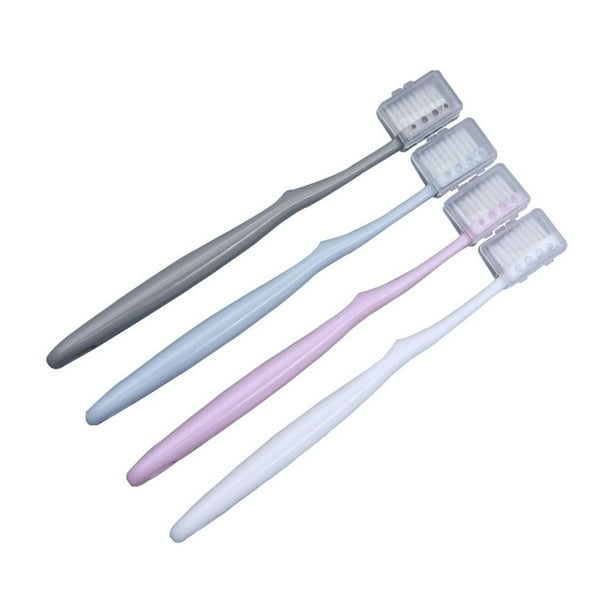 Yhmxh Decoración del baño Cepillo de dientes Macaroon Olor Pack Carbón Cerdas finas y suaves Adultos Uso doméstico Cabeza grande Viajes Cepillo de dientes japonés Sin impresión