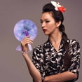 thumbnail image 3 of Magnetic Suction Folding Fan | Ancient Style | Children's Dance Hanfu Fan | 18CM/36CM | Lightweight Polyester | Easy Open Design | DIY Crafts & Photography Prop | Elegant Gift Option, 3 of 5