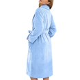 thumbnail image 4 of WCJM Womans Robe Womens Belted Long Robe Notched Collar with Pockets Cozy Loungewear Housecoat, 4 of 9