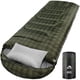 thumbnail image 1 of MEREZA Saco de dormir de invierno de 0 grados para adultos y niños con almohada, saco de dormir para clima frío para 4 estaciones, camping, senderismo, mochilero, sacos de dormir para grandes y altos, 1 of 5