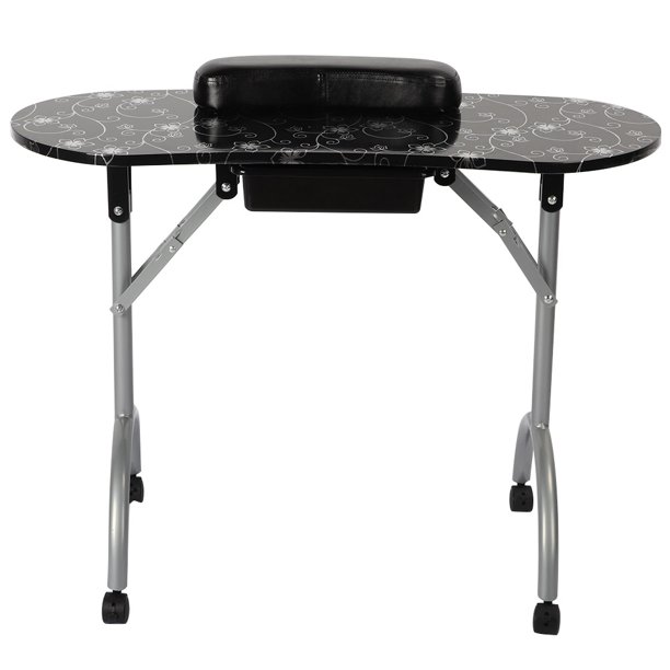 Greensen Portable Manicure Table Folding High Density Board Nail Art