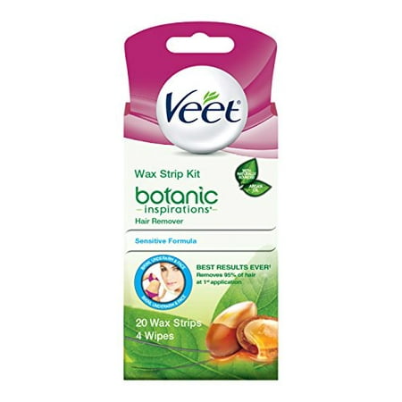 5-Pack Veet Ready-To-Use Wax Strip Hair Remover Kit Sensitive Formula 20 Ct