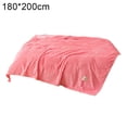 thumbnail image 2 of Winter Solid Color Thick Warm Sofa Couch Bed Soft Throw Blanket Bedroom Bedding, 2 of 8