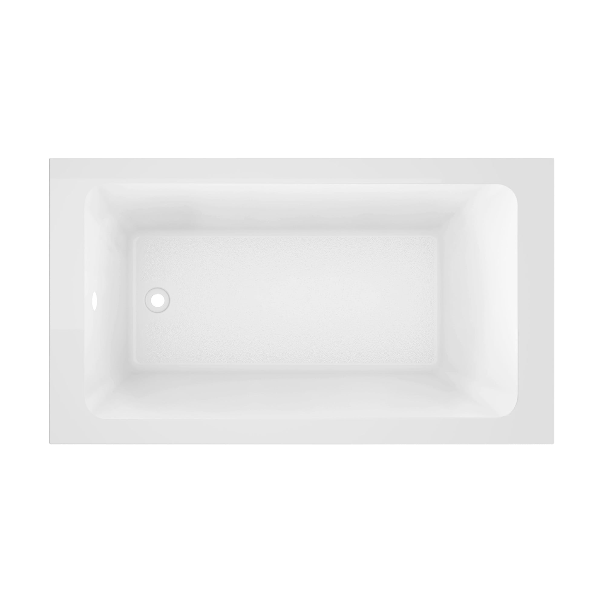 Kingston Brass VTPN603419T 60-Inch Acrylic Rectangular Drop-In Tub with Anti-Skid Surface in Glossy White
