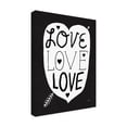 thumbnail image 2 of Michael Mullan 'Love Love Love Black' Canvas Art, 2 of 4