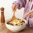 thumbnail image 4 of Serving Bowls,101oz (10") Large Salad Bowl Set of 2, Large Ceramic Bowls for Party, White Serving Bowls for Salad,Fruit,Pasta and Dinner, Microwave Dishwasher Safe, 4 of 6