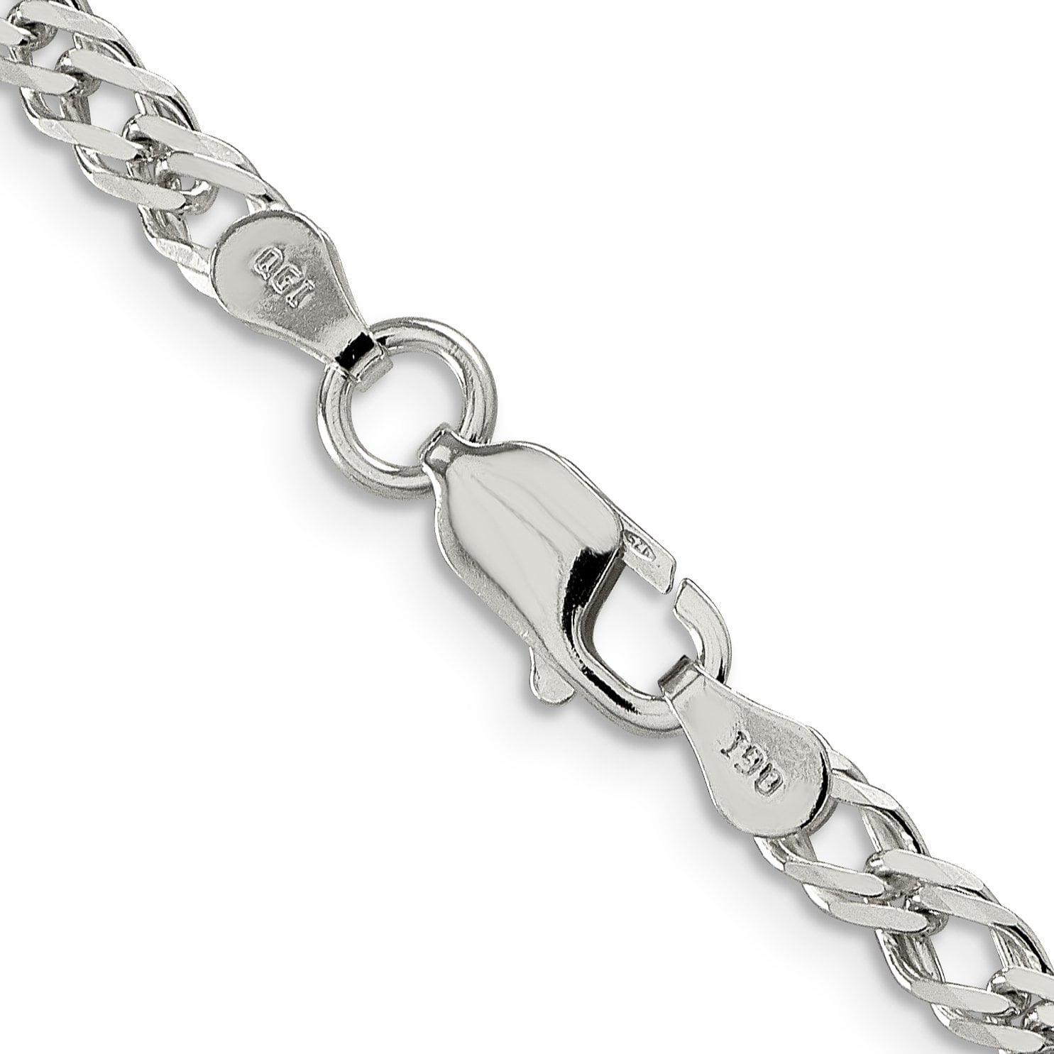925 Sterling Silver 4.25mm Double 6 
