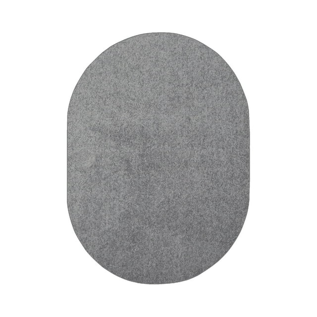 Furnish My Place Grey 2' x 36' Oval Solid Color Rug Made In Usa