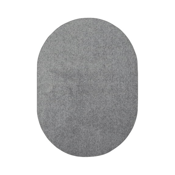 Furnish My Place Grey 3' x 10' Oval Solid Color Rug Made In Usa