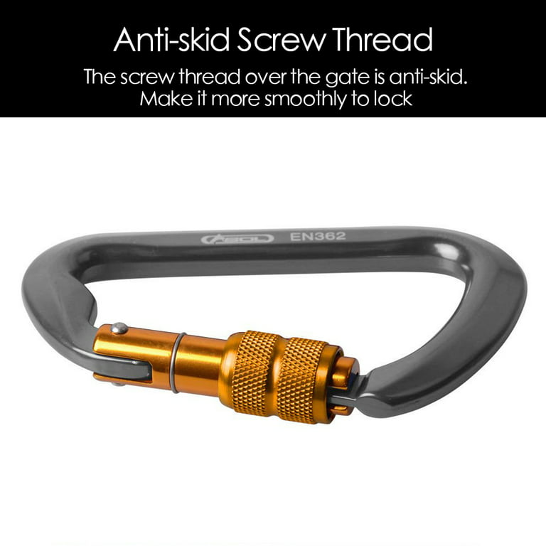 Small Iron Wizard Screw-Lock Carabiner
