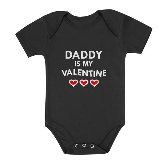 Tstars Girls Valentine's Day Baby Bodysuit Daddy Is My Valentine Cute Infant Gift Idea for Girls
