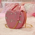 thumbnail image 3 of Cute Pink Heart Purse for Women, Faux Leather Heart Shaped Crossbody Bags, Zipper Closure Shoulder Aesthetic Bag Birthday Christmas Gifts, 3 of 7