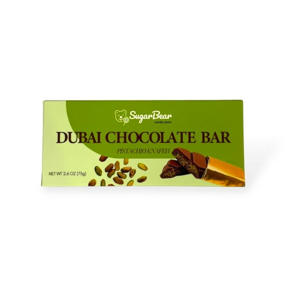 Dubai Chocolate Bar Pistachio Knafeh Viral Middle Eastern Treat Rich Chocolate, Creamy Pistachio & Crispy Phyllo Layers Unique Gourmet Candy Perfect for Gifting & Special Occasions 48 Bars Wholesale