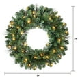 thumbnail image 5 of Scottsdale Pine Color-Changing Pre-Lit LED Battery Powered Christmas Wreath with Timer, Green, 24", by Holiday Time, 5 of 7