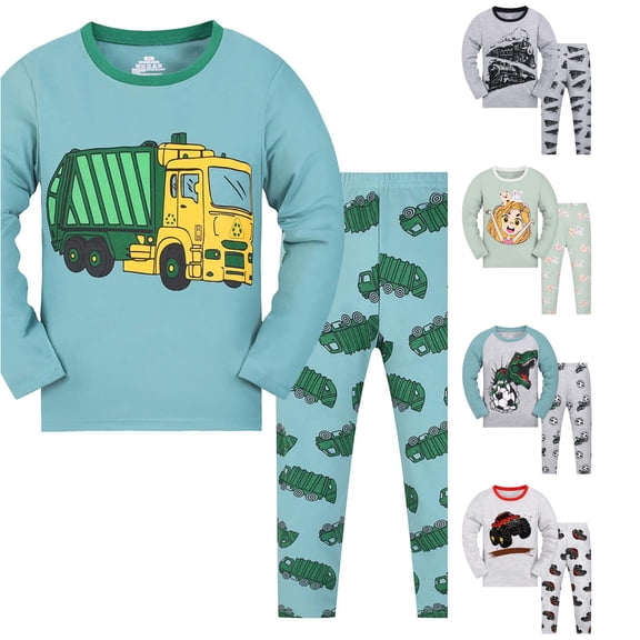 LIIPEE Boys Autumn Outfit Sets Cartoon Graphic Long Sleeve Tees And Pants 2 Piece Set Kids Cute Comfortable Everyday Casual Outfits,6-7 Years