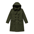 thumbnail image 2 of Trench Coat Men Double Breasted Business Wrap Hooded Long Jacket With Pockets Casual Knee Length Winter Overcoats, 2 of 5