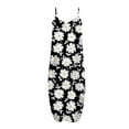 thumbnail image 5 of Lenago Robes pour Femmes Grande Taille Mode pour Femmes à Bretelles Taille Mi-Haute Col en V Sans Manches à Rayures Imprimé Floral Coupe Ajustée Robe Longue de Plage Robes d'Été de Plage en Liquidation, 5 of 5