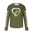 thumbnail image 2 of Tawop Tshirts Shirts for Men Crew Neck Long Sleeve Graphic Casual Army Green L, 2 of 5